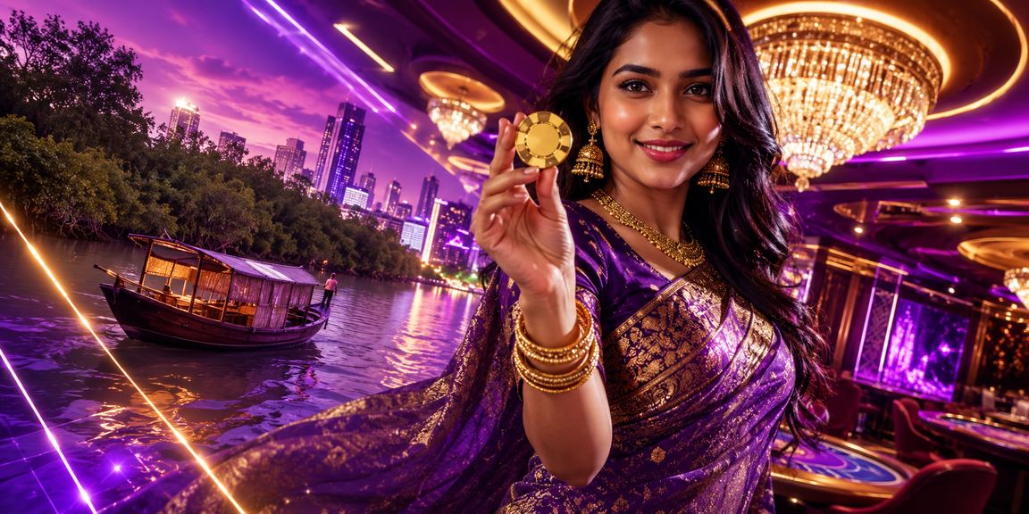 সুন্দরবনের পটভূমিতে নিয়ন আলোয় jetta 9 - এ লাইভ বেটিং উপভোগ করছেন একজন খেলোয়াড়